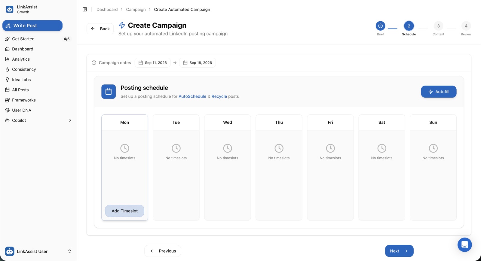 Campaigns in LinkAssist