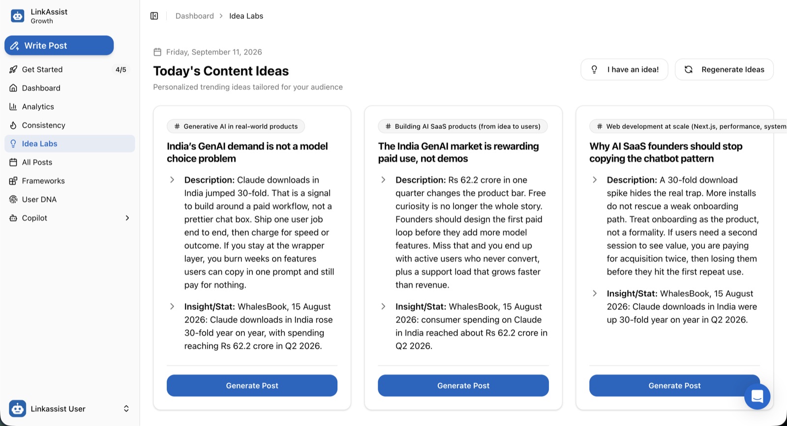 Idea Labs in LinkAssist